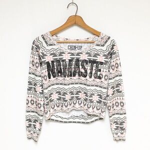 Chin Up Apparel Namaste Crop Pullover 10C